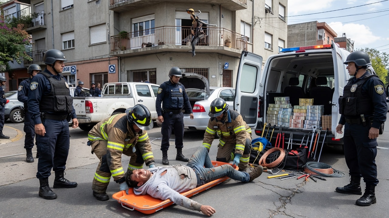 Un delincuente se arrojó de un balcón al escapar de la Policía en Mar del Plata
