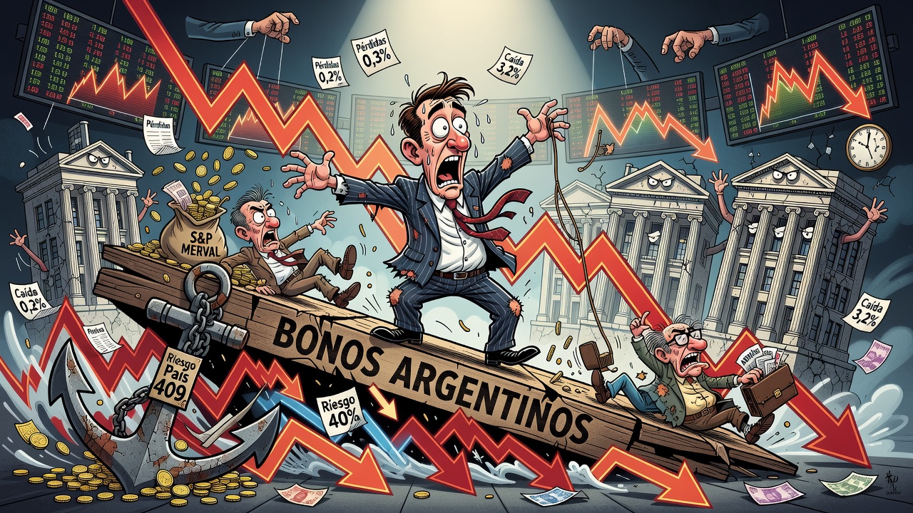 Image for Bonos argentinos cortan racha positiva y riesgo país rebota a 409 puntos