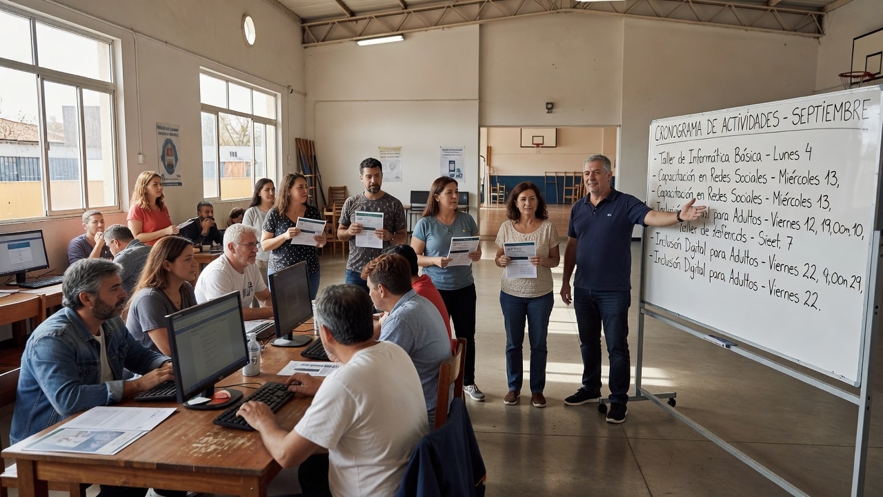 Cronograma de actividades del Punto Digital Libertad para septiembre