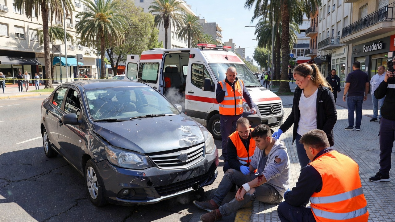 Dos jóvenes resultaron heridos tras chocar contra un auto estacionado en avenida Colón