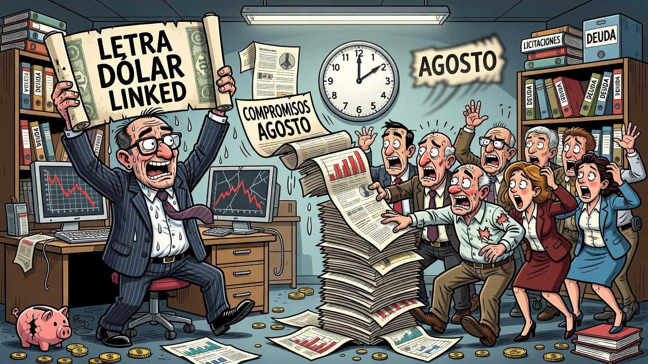 Image for Economía logró canjear el 45% de una letra dólar linked pero traslada la presión a agosto