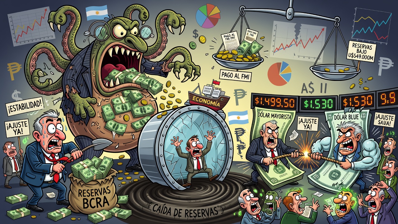 El Gobierno pagó u$s852 millones al FMI y las reservas del BCRA cayeron por debajo de los u$s49.000 millones