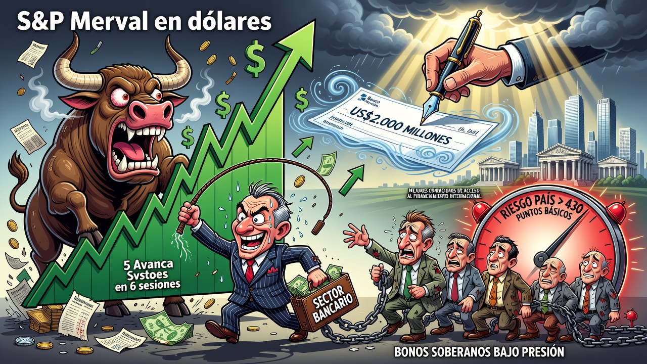 Image for El S&P Merval en dólares coronó su quinto avance en seis ruedas