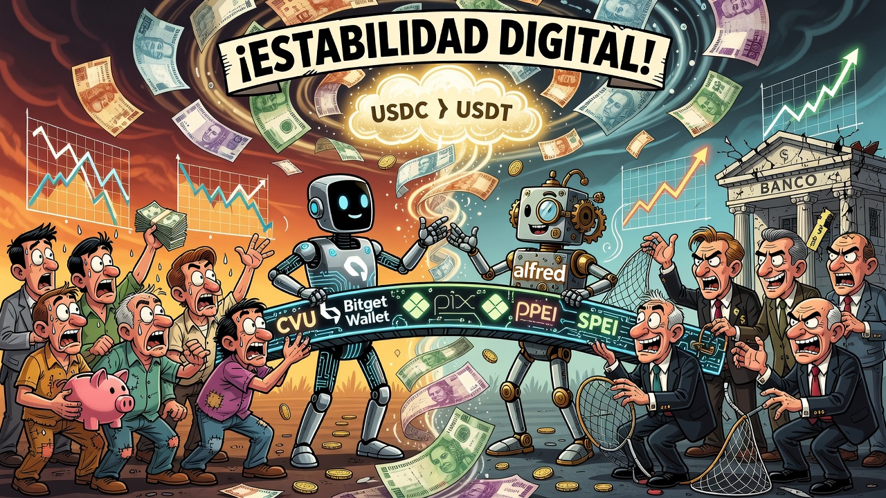 Bitget Wallet y alfred integran transferencias bancarias para acceder a stablecoins en Argentina y LATAM